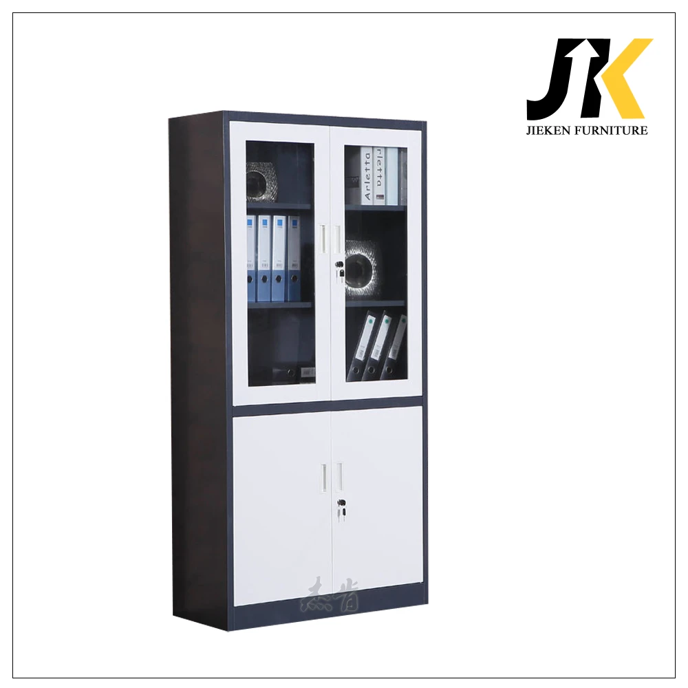 Glass door steel filing cabinets